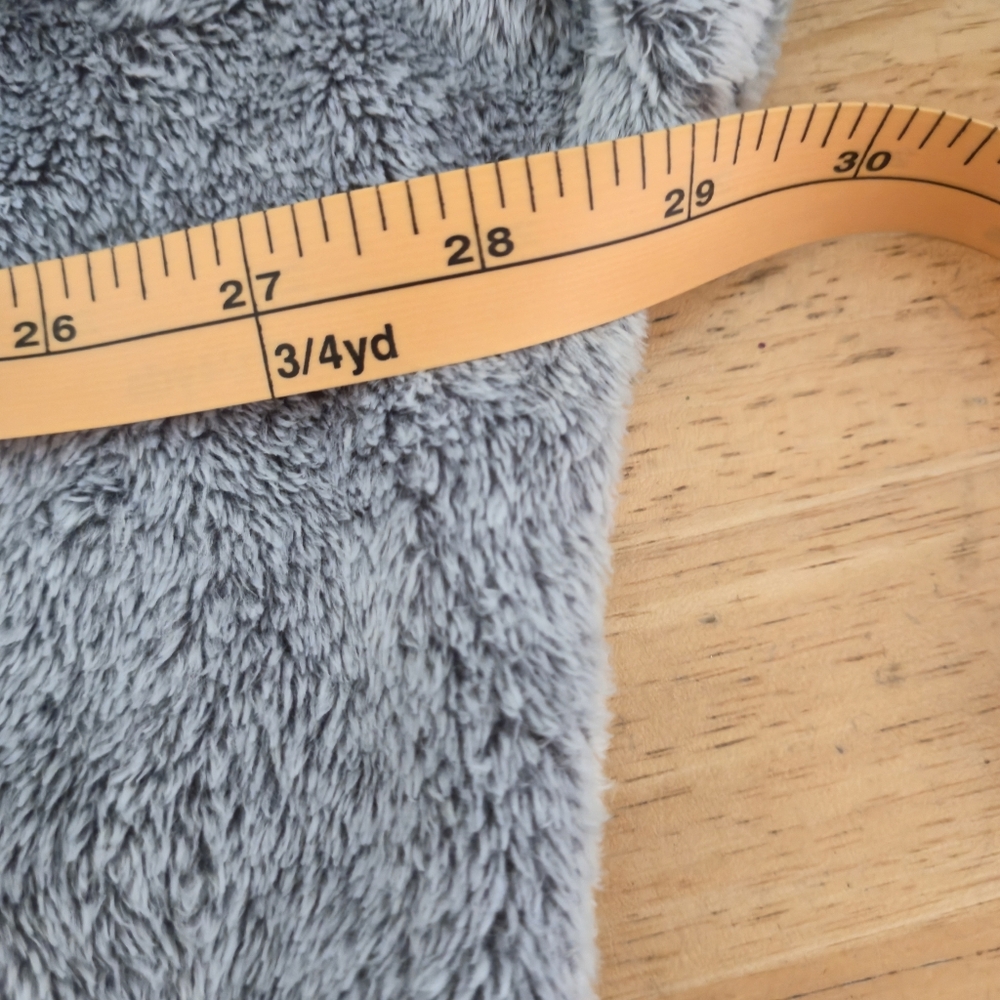 Denver Hayes Size XXL Grey Velour Plush Hooded Night Shirt Sleepwear Cozy PJ - Picture 8 of 9